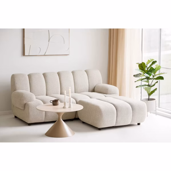 Taza 2.5 seater modular sofa w/pouf