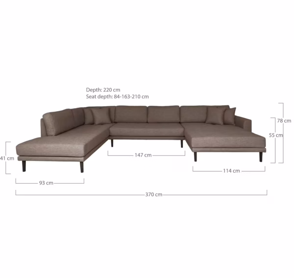 Lido U-Sofa Open End